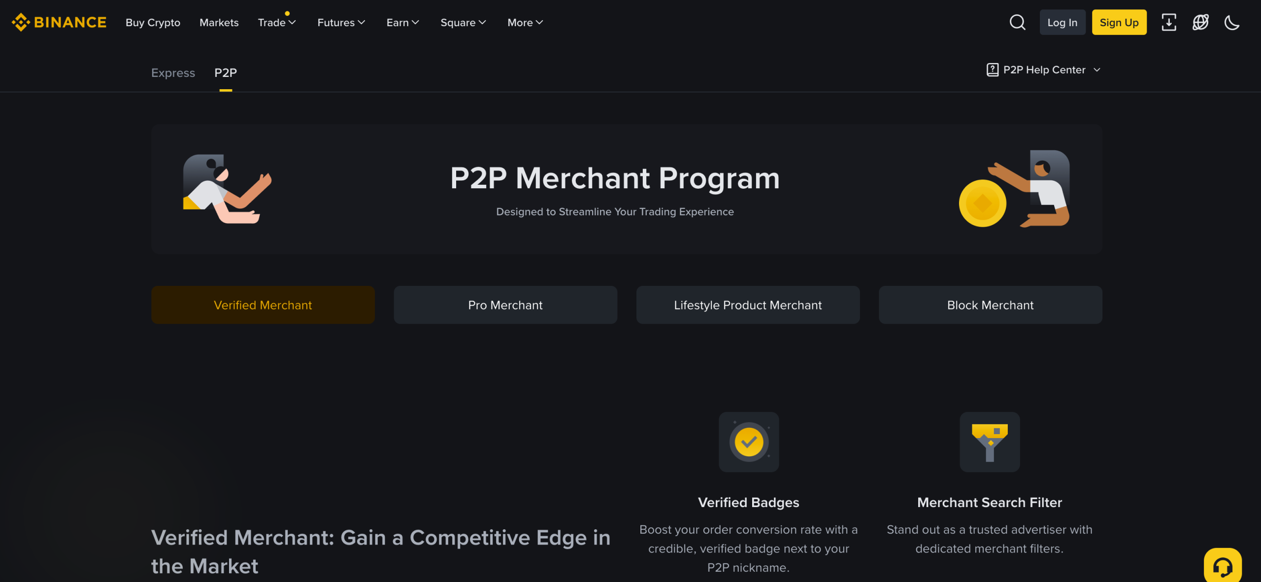 p2p binance