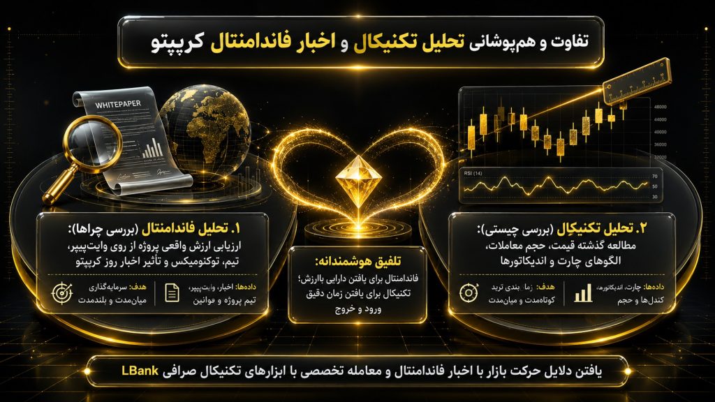 تفاوت تحلیل تکنیکال با بررسی اخبار کریپتو چیست؟