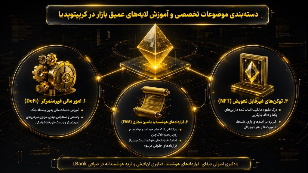 دسته‌بندی موضوعات تخصصی در کریپتو پدیا چیست؟