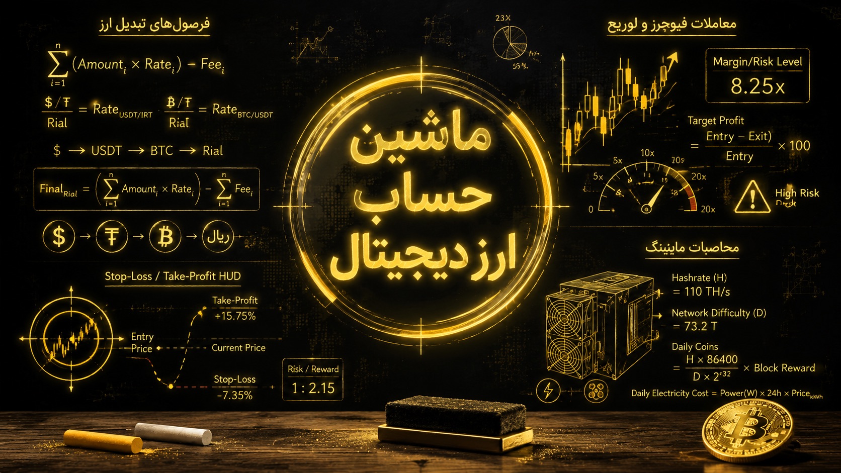 ماشین حساب ارز دیجیتال