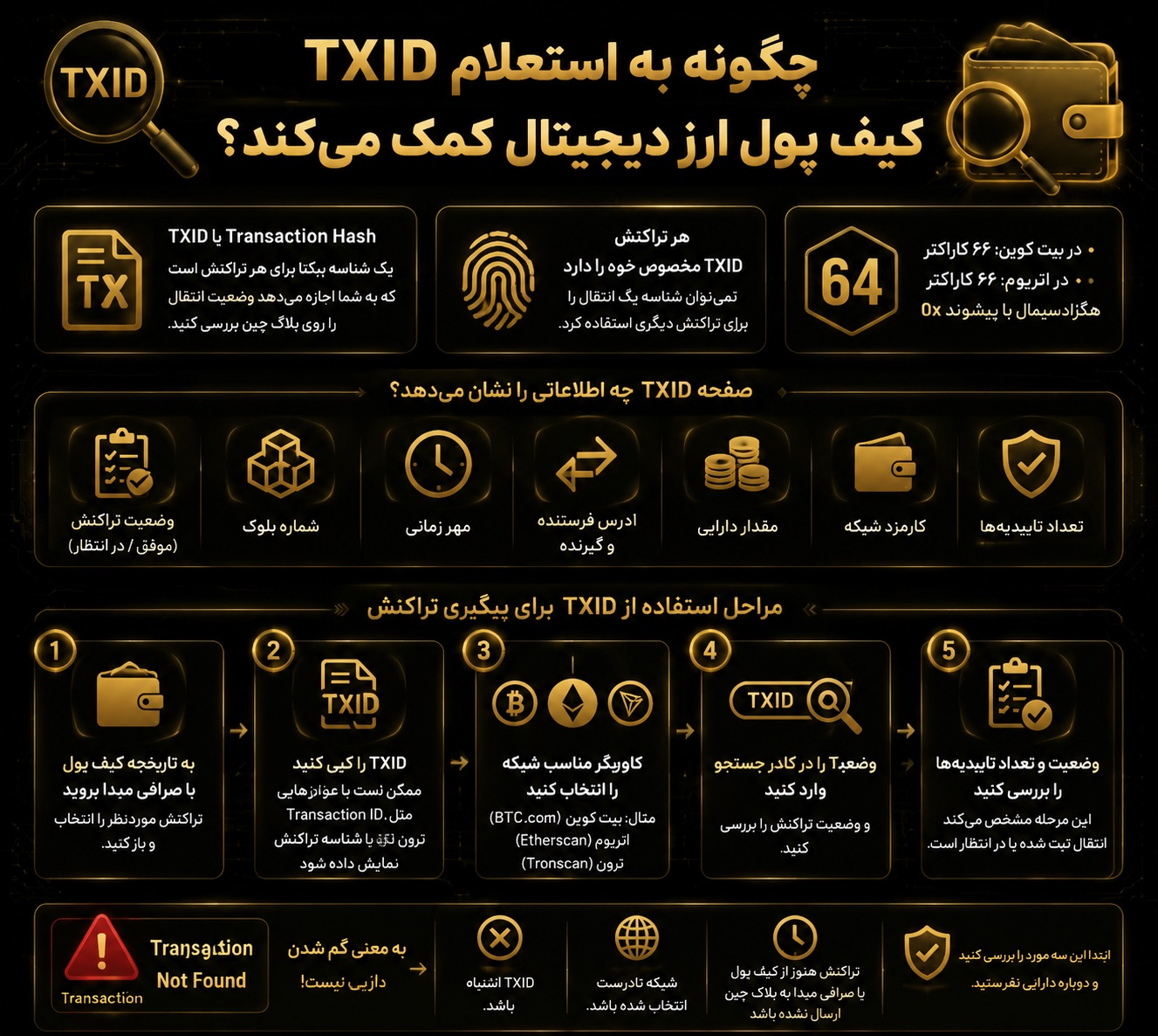 TXID چگونه به استعلام کیف پول ارز دیجیتال کمک می‌کند؟