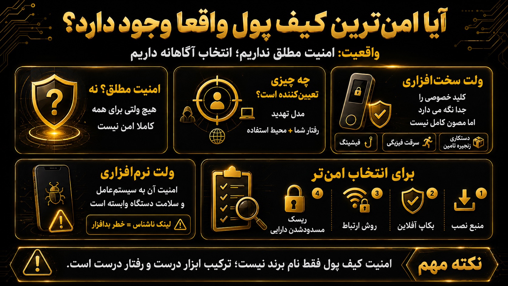 آیا امن ترین کیف پول ارز دیجیتال واقعا وجود دارد؟