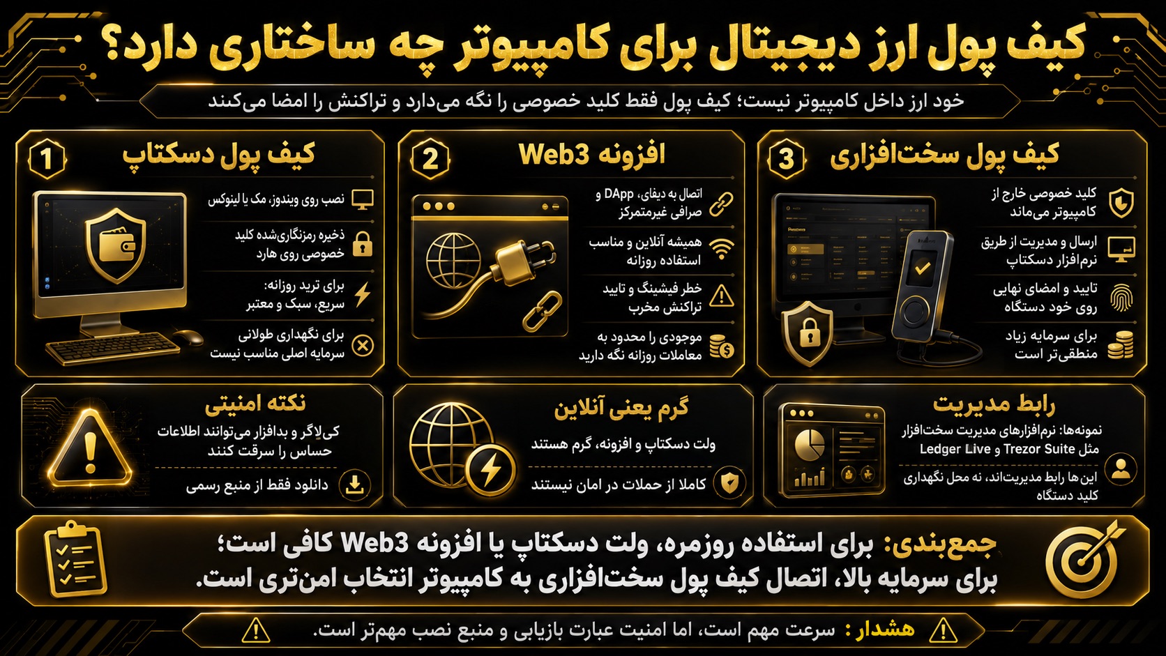 کیف پول ارز دیجیتال برای کامپیوتر چه ساختاری دارد؟
