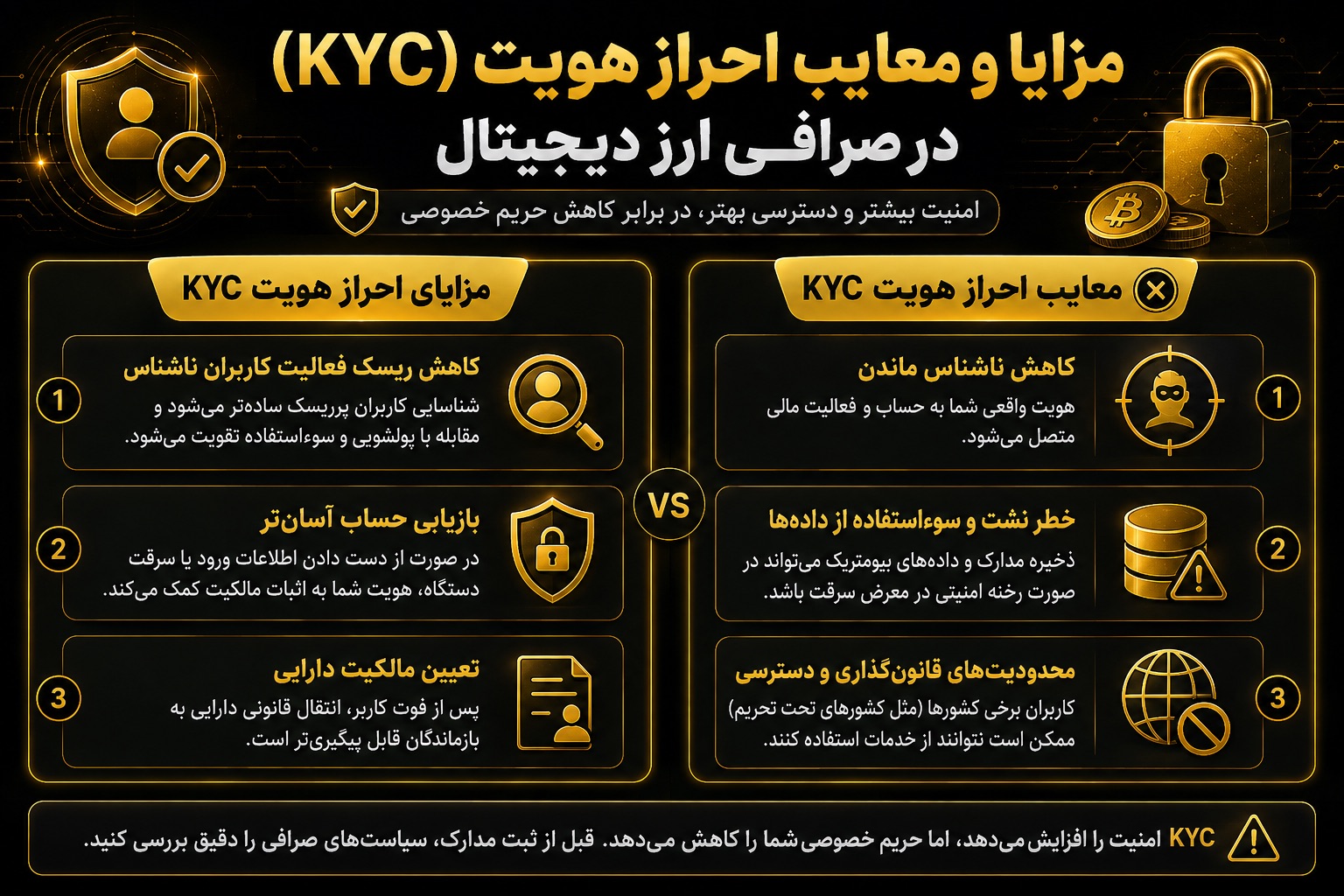 احراز هویت در صرافی ارز دیجیتال چه مزایا و معایبی دارد؟