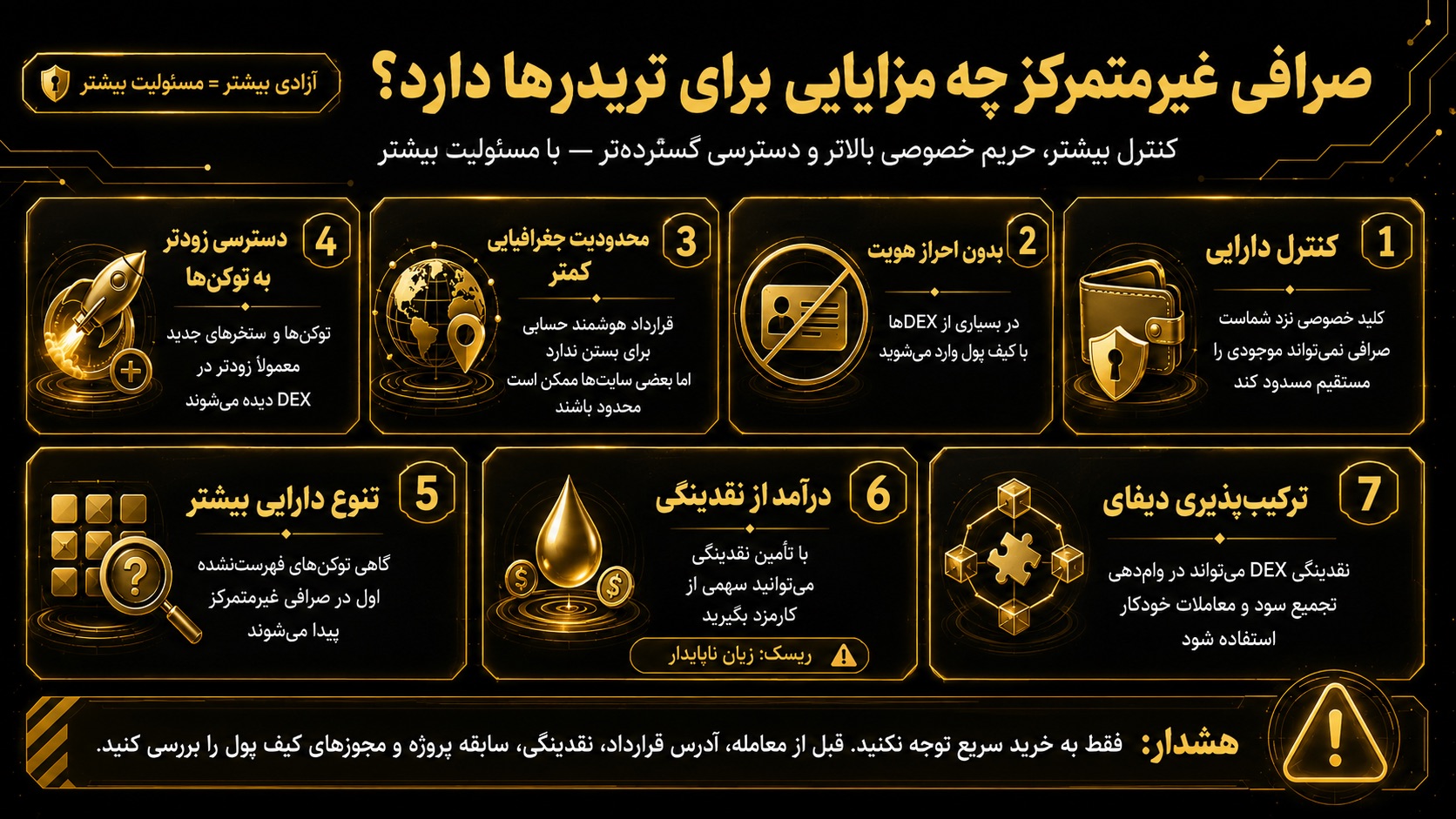 صرافی غیرمتمرکز چه مزایایی برای تریدرها دارد؟