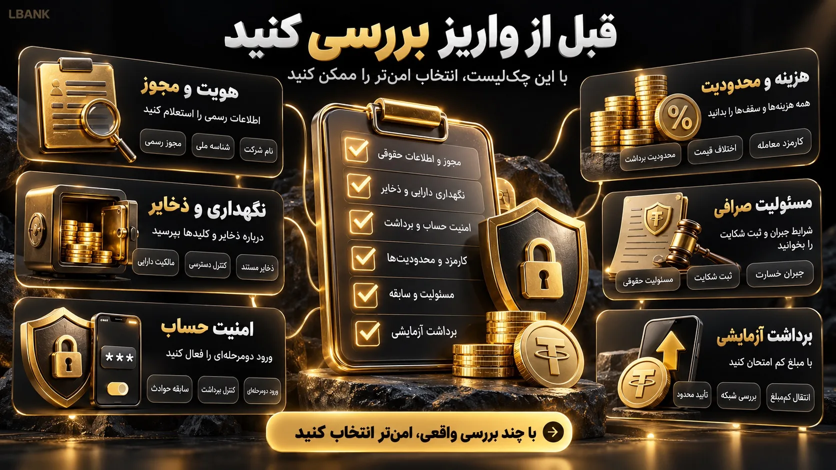 چک‌لیست انتخاب صرافی امن پیش از واریز پول
