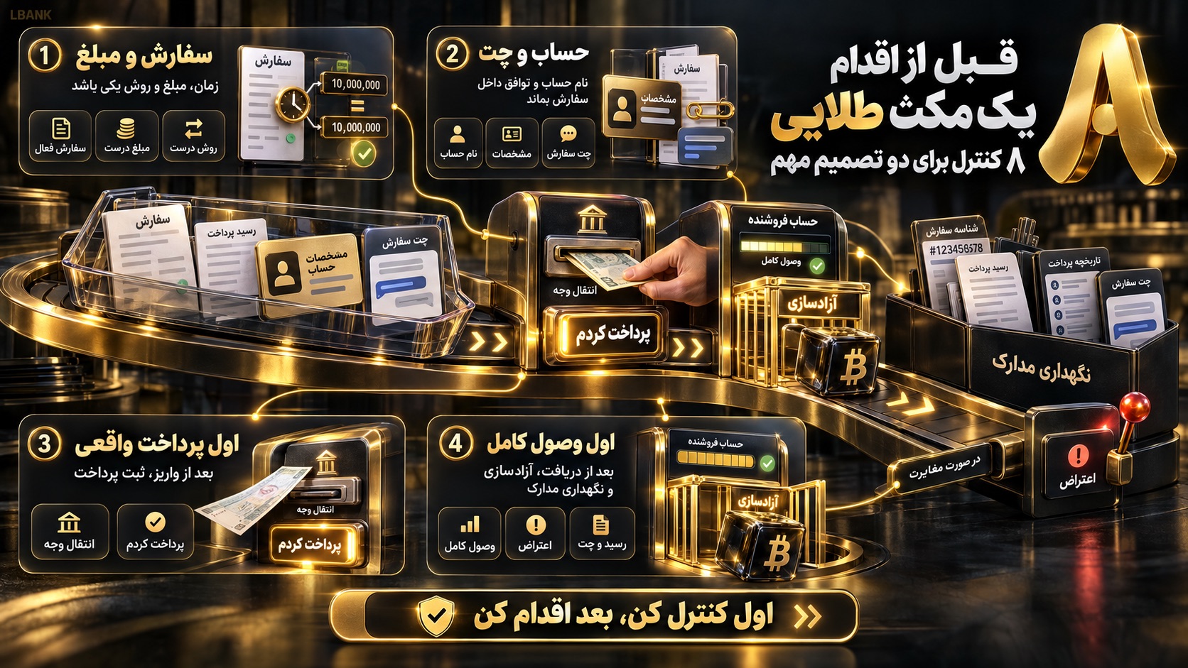 چک‌لیست قبل از «پرداخت کردم» یا آزادسازی