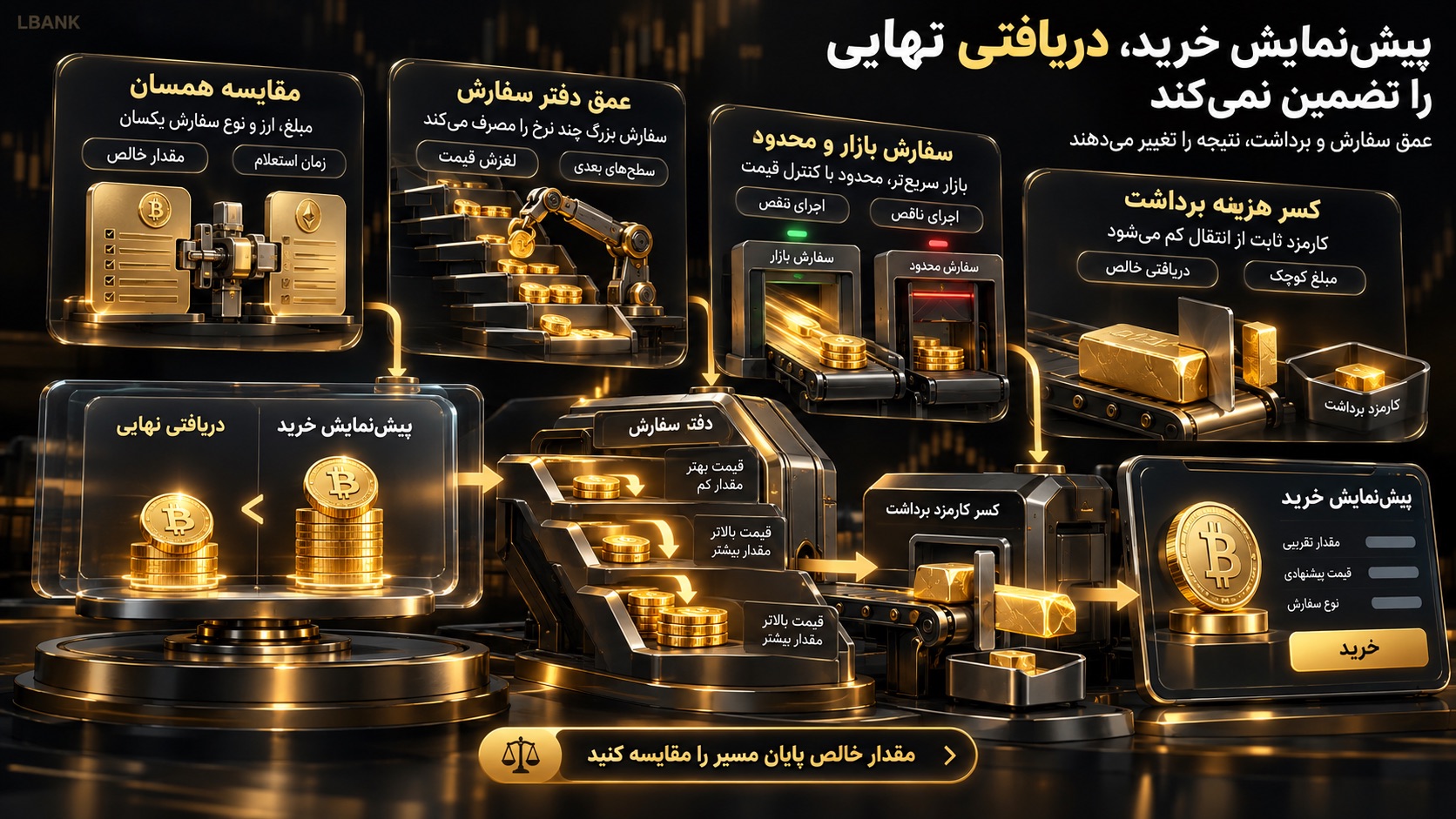 چگونه هزینه واقعی خرید، فروش و برداشت ارز دیجیتال را مقایسه کنیم؟